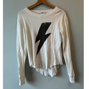 Anthropologie LetLuv White Long Sleeve Thermal Shirt